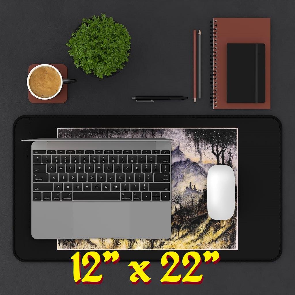 The BIG BLACK Dark Landscape, Desk Mats/Pads (3 BIG BLACK SIZES!)