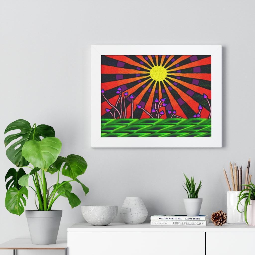 As The Sunset Rolls In, Framed Horizontal Poster (16" x 12")