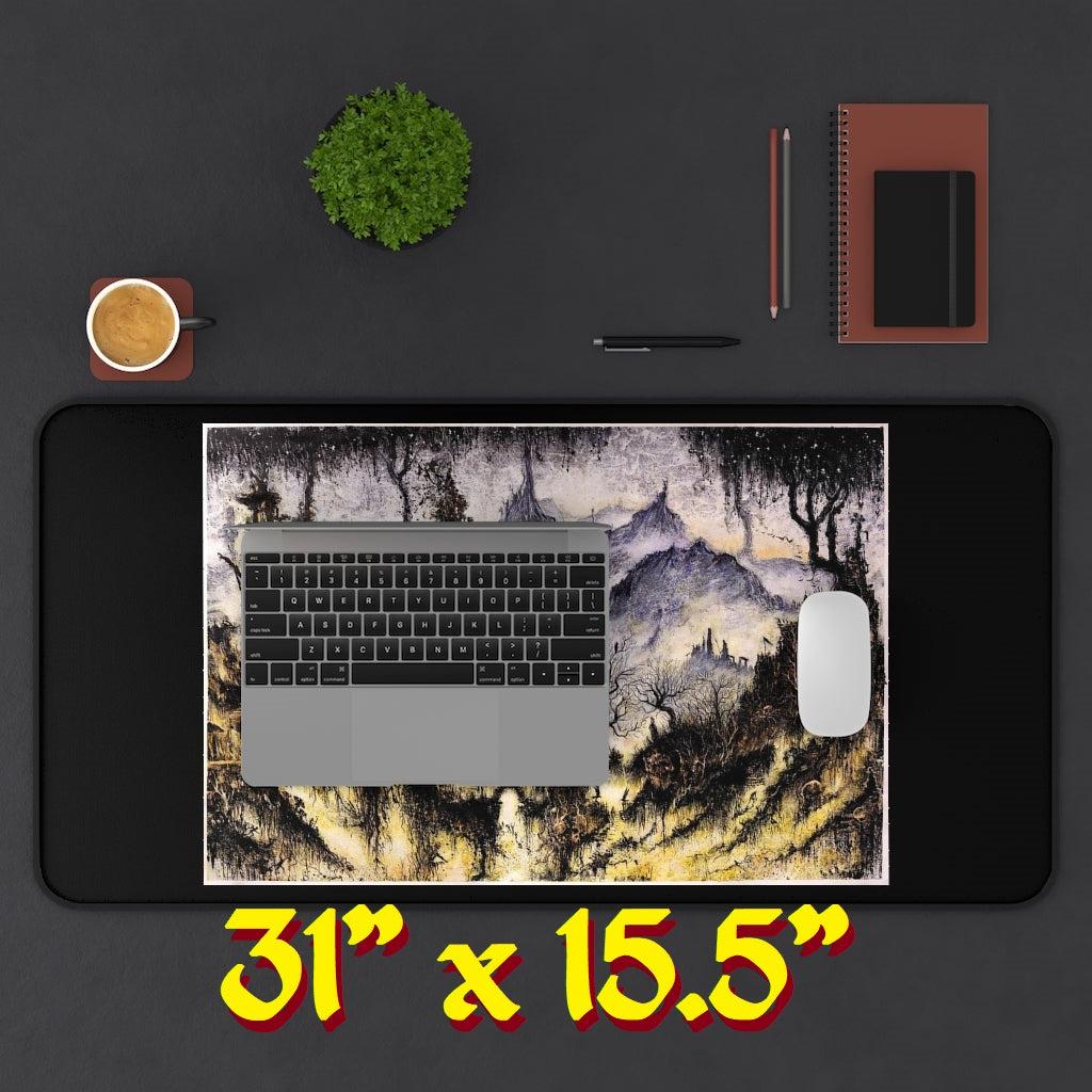 The BIG BLACK Dark Landscape, Desk Mats/Pads (3 BIG BLACK SIZES!)