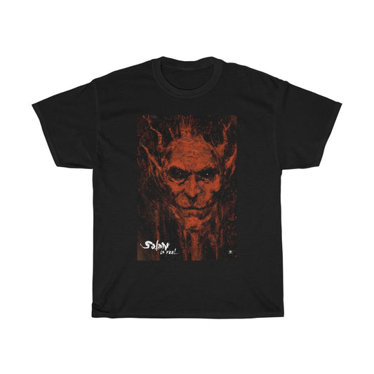 SATAN IS REAL! (Black 100% Cotton T-Shirt)