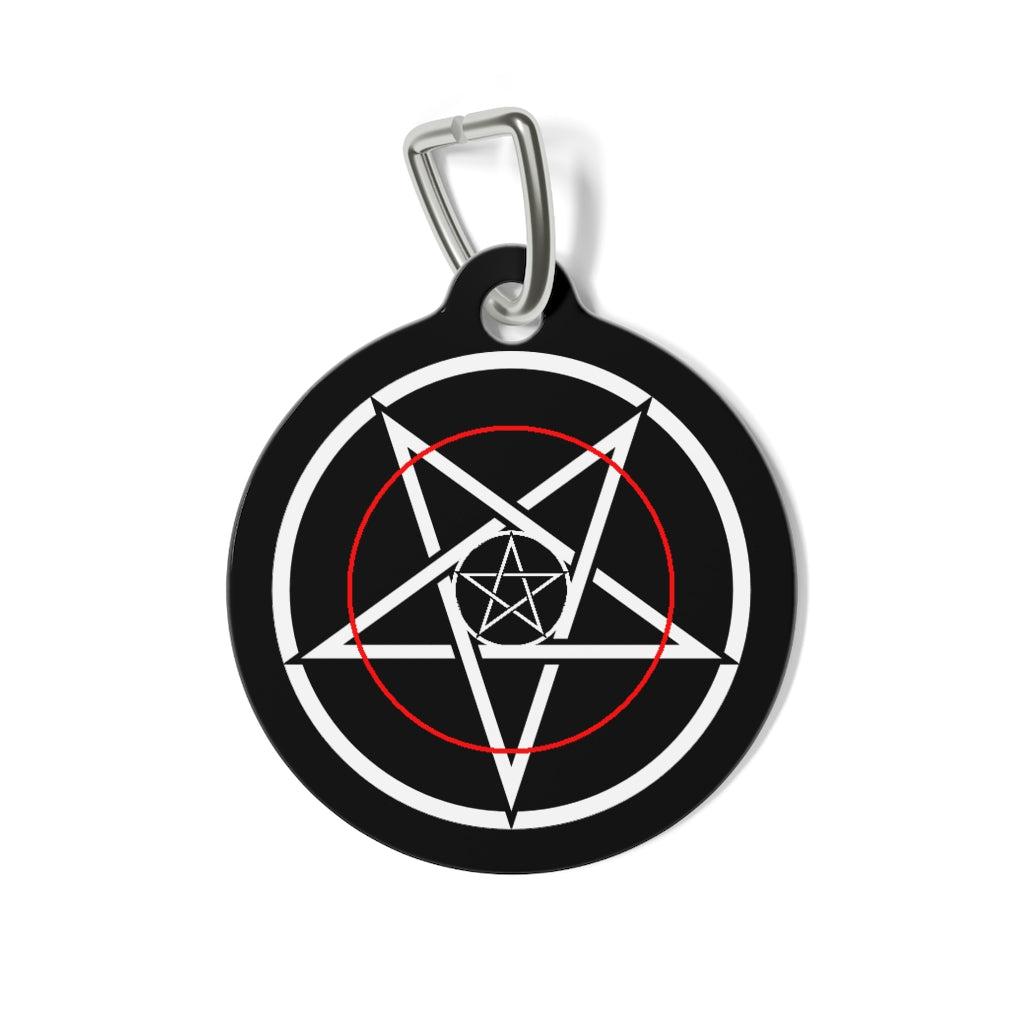 Thin Red Line Pet Tag (1" round)