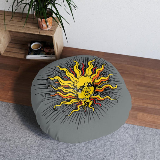 Sun Man Moon Man, Tufted Round Pillow (2 SIZES!)