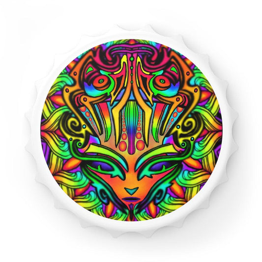 Alien Head Bottle Opener Fridge Magnet