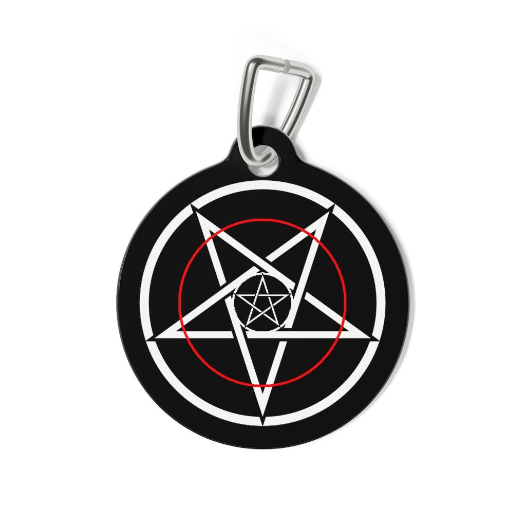 Thin Red Line Pet Tag (1" round)