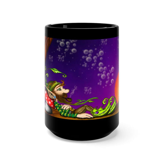 The BIG BLACK "As The Gnome Chills" Mug (BIG BLACK 15oz!)