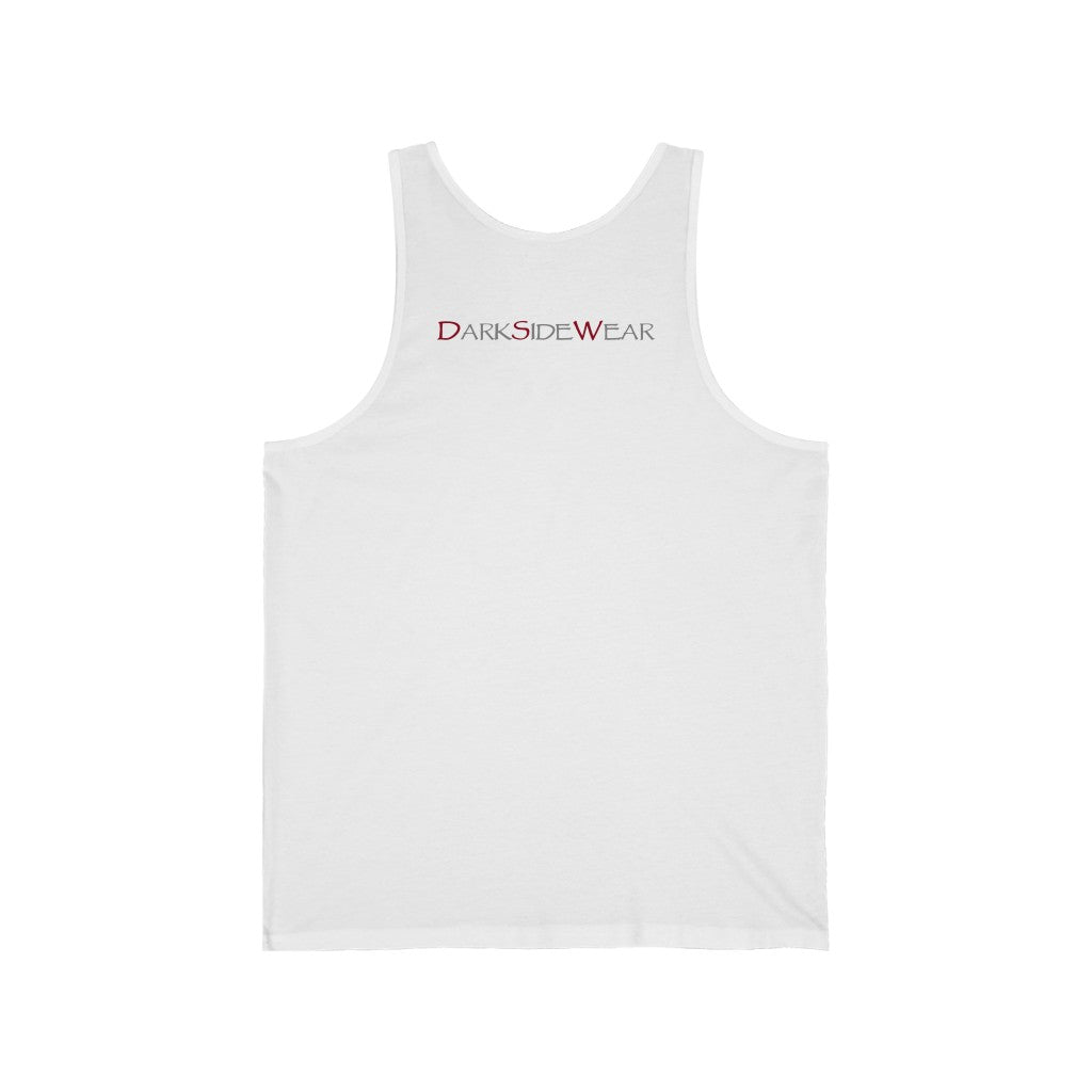 I FLEXED AND THE SLEEVES FELL OFF (Black Letters, 100% Cotton Tank Top)
