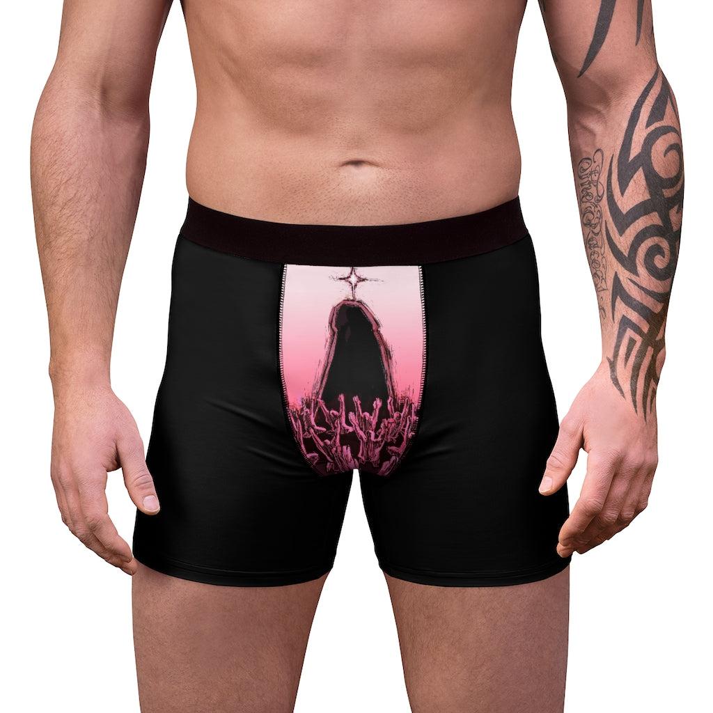 Starlight for the Pink = Men's Black Boxer Briefs