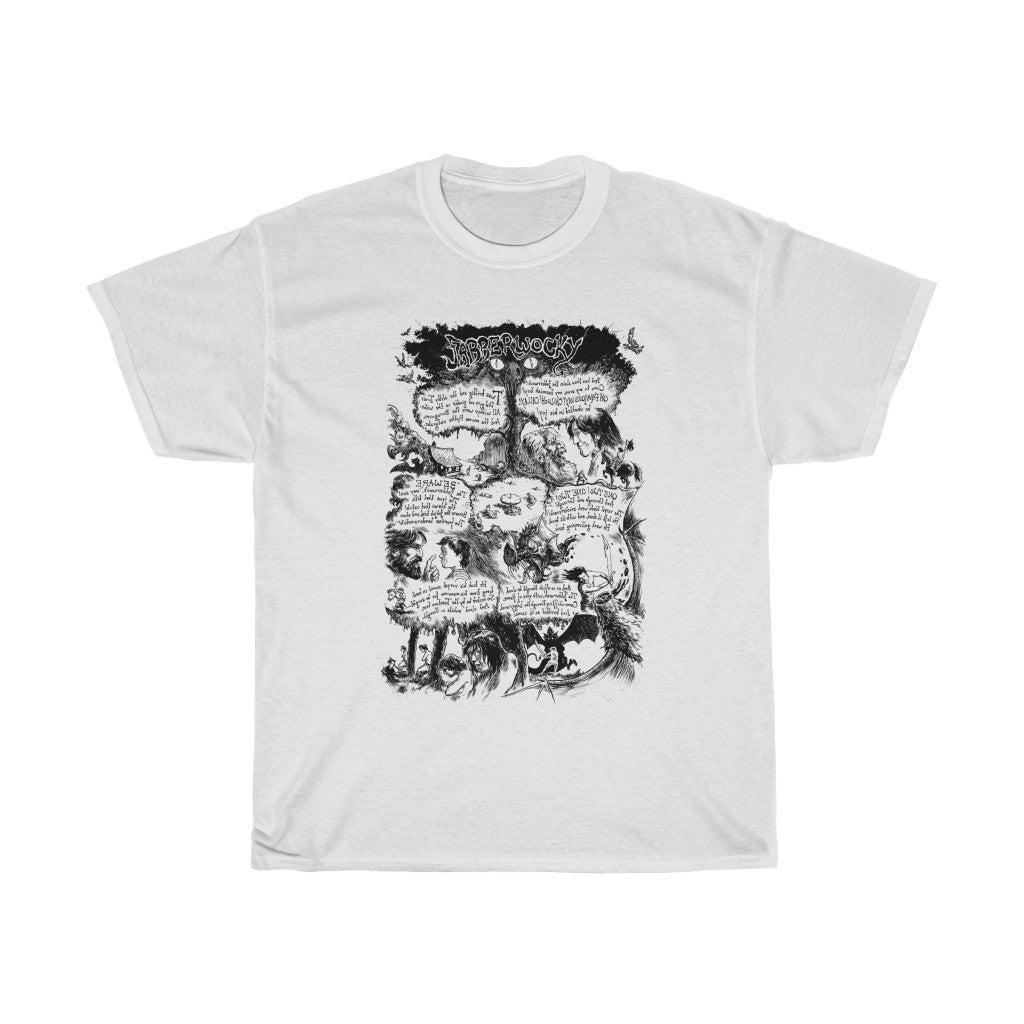 JABBERWOCKY (White 100% Cotton T-Shirt)