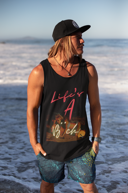 Life's A B**ch! (Black 100% Cotton Tank Top)