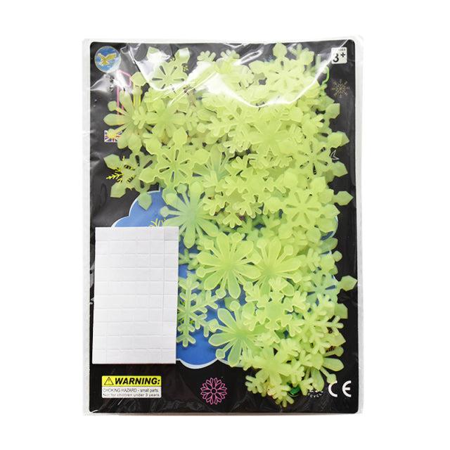 Luminous Snowflake Glow In The Dark Decorations (50 pcs)