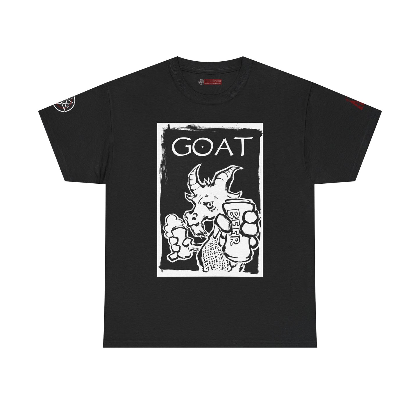 BEER GOAT!  (100% Cotton T-Shirt, 2 COLORS!)