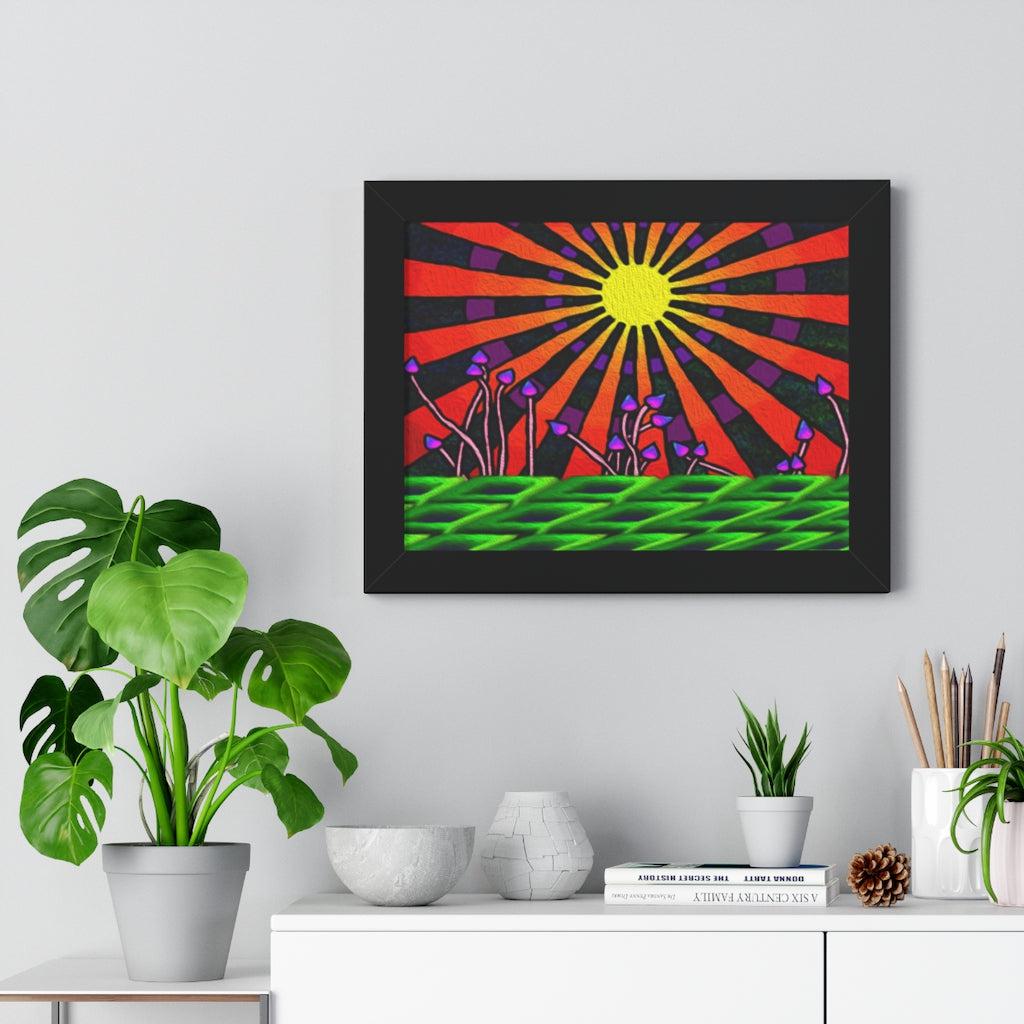 As The Sunset Rolls In, Framed Horizontal Poster (16" x 12")