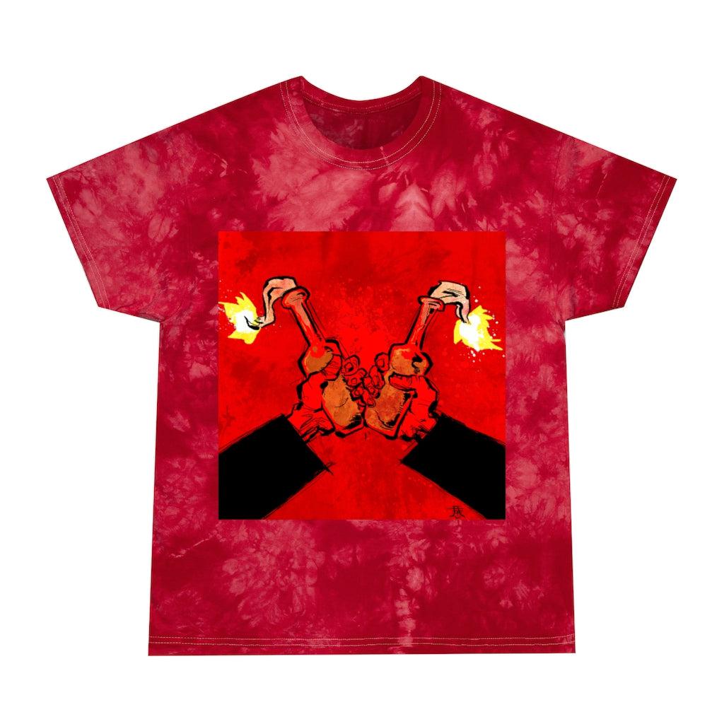 MOLOTOV COCKTAILS! (100% Preshrunk Tie-Dye Cotton T-Shirt, Crystal Red)