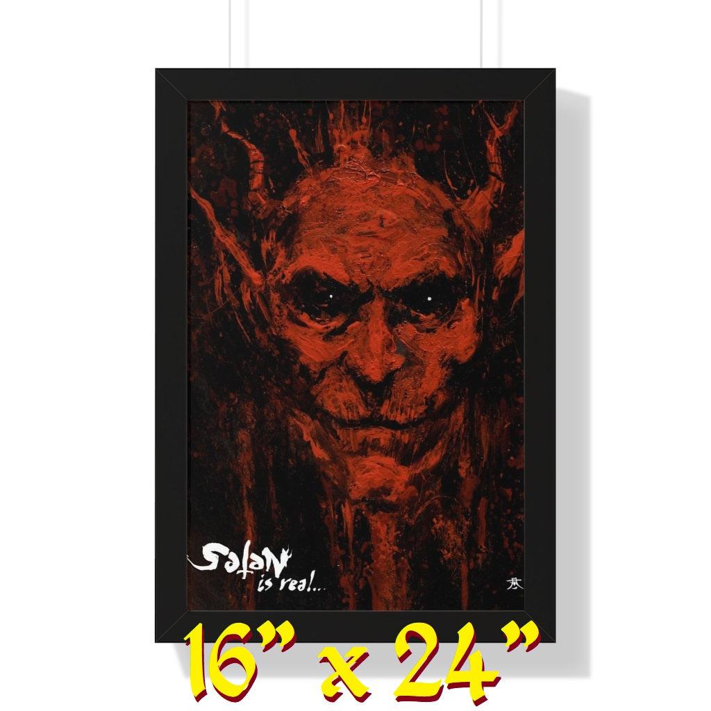 Satan Is Real, Framed Vertical Poster (3 SIZES!)